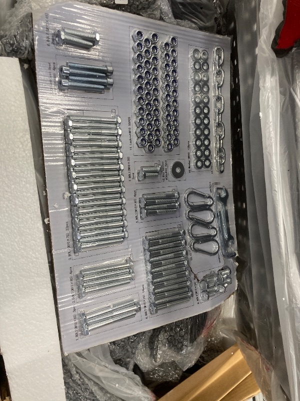 Photo 1 of ***MISSING PARTS -INCOMPLETE -SELLING AS IS*** GarveeLife Power Cage, 2000 LB Squat Rack with Dual Pulley Cable Crossover, Multi-Function Home Gym Power Rack with Attachments, Full Body Strength Training Equipment for Home ***BOX RIPPED/TORN***