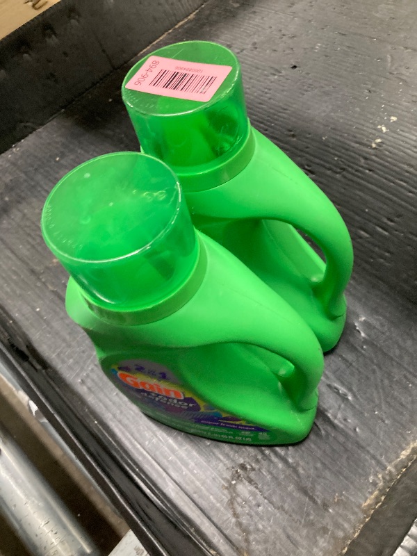 Photo 1 of  2 OF Gain Odor Defense Liquid Laundry Detergent, Super Fresh Blast Scent, 88 fl oz, 61 loads, 2 in 1, Laundry Detergent Liquid Soap, HE compatible