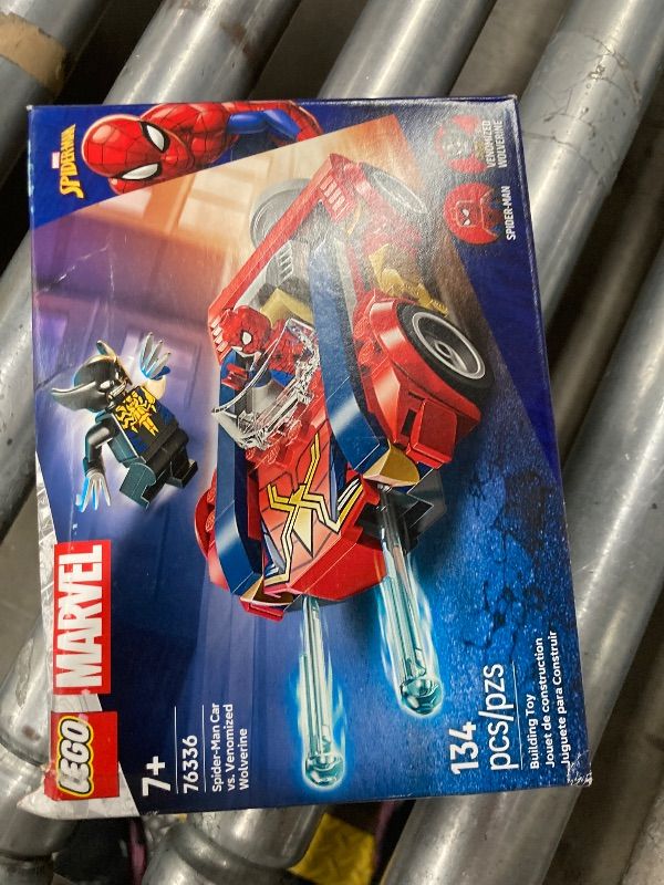 Photo 1 of **PACKAGE HAS DAMAGED***LEGO Marvel Spider-Man Car vs. Venomized Wolverine Building Toy for Boys & Girls - Super Hero & Villain Playset W/2 Marvel Minifigures - Gift Idea for Birthdays - Ages 7+ - 76336