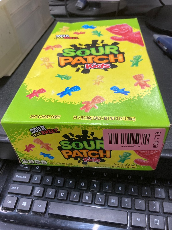 Photo 1 of *Exp Jan 19, 2026* SOUR PATCH KIDS Soft & Chewy Candy, Bulk Candy, 24 - 2 oz Bags