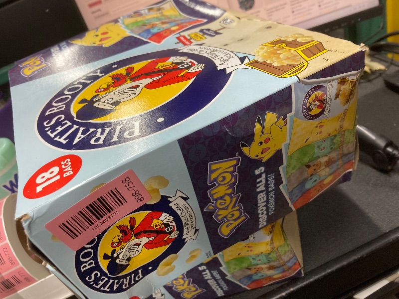 Photo 1 of *Exp 1/24/2026* Pirate's Booty Pokémon Multipack, Aged White Cheddar Cheese Puffs, Gluten-Free, Kids Snacks, 0.5oz (18ct)