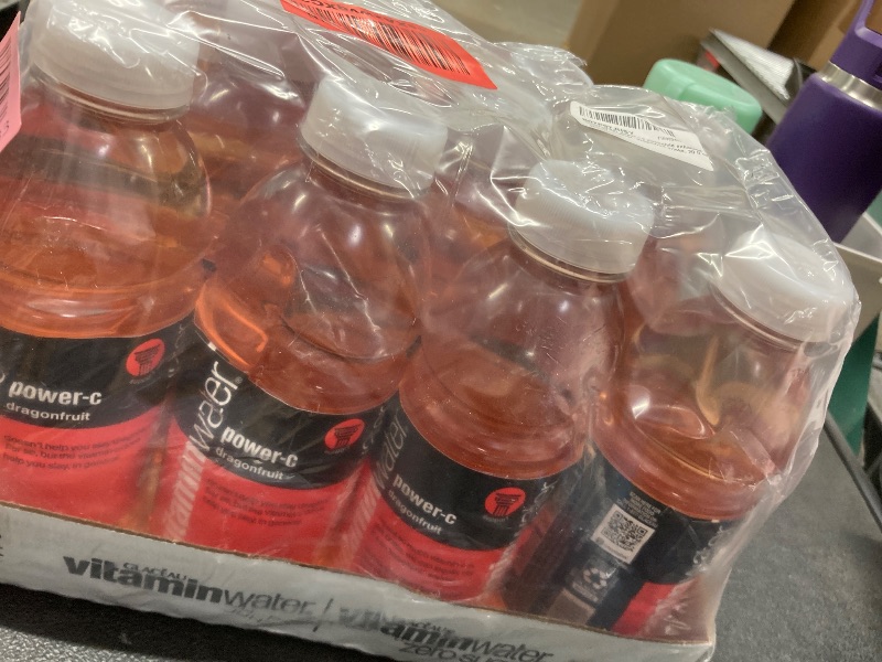 Photo 1 of *Missing 1* vitaminwater Power-C Dragonfruit Nutrient Enhanced Flavored Water Beverage, 20 fl oz Bottles, 12 Pack