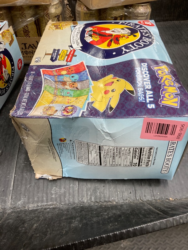 Photo 1 of *Exp 01/24/2026* Pirate's Booty Pokémon Multipack, Aged White Cheddar Cheese Puffs, Gluten-Free, Kids Snacks, 0.5oz (18ct)
