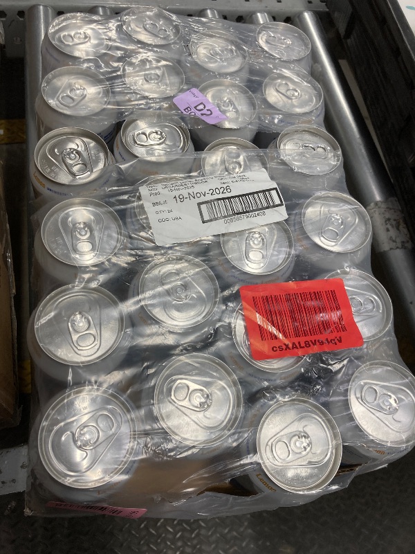 Photo 1 of *BBD Nov 19, 2026* Spindrift Sparkling Water, Lemon Flavored, Made with Real Squeezed Fruit, 12 Fl Oz Cans, Pack of 24 (Only 3 Calories per Can)