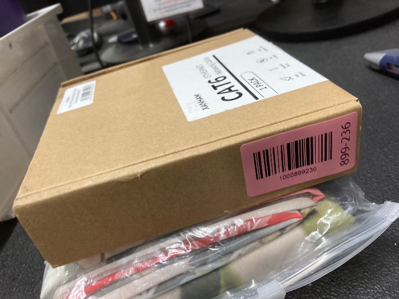 Photo 1 of *Damage box* XANHAM Cat 6 Ethernet Cable 25 ft Network RJ45 Unshielded Cat6 Patch Cable Internet for PC, TV, Laptop, Router and Printer, Black, 1 Pack