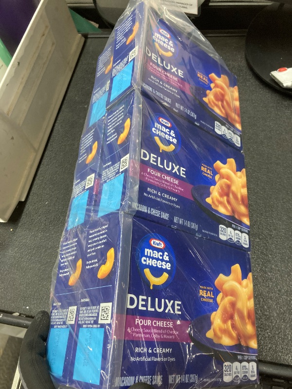 View 1 of *BBD Apr 9, 2026* Kraft mac and cheese Deluxe, Four Cheese, 6 Pack