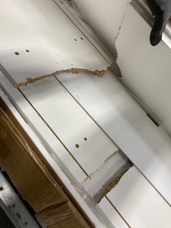 Photo 1 of *Pieces broken* Ucloveria 79" White TV Stand with Lights, Modern LED TV Cabinet with Storage Drawers, Living Room Entertainment Center Media Console Table for 45/50/55/60/65/70/80 Inch TV, White