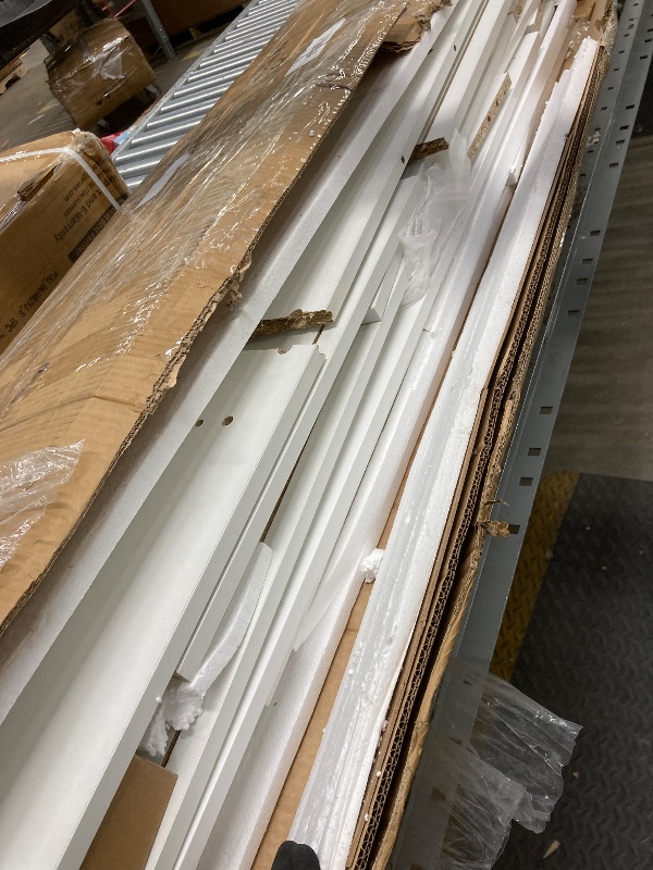 Photo 1 of *Pieces broken* Ucloveria 79" White TV Stand with Lights, Modern LED TV Cabinet with Storage Drawers, Living Room Entertainment Center Media Console Table for 45/50/55/60/65/70/80 Inch TV, White