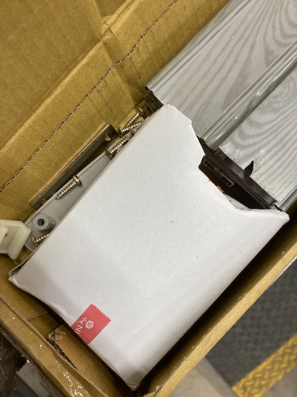 Photo 1 of *Pieces damaged* Techni Home Studio Series 32" W x 80" H PVC Foldable Accordion Door, Trimmable, Flexible Single Layer Panels, Grey