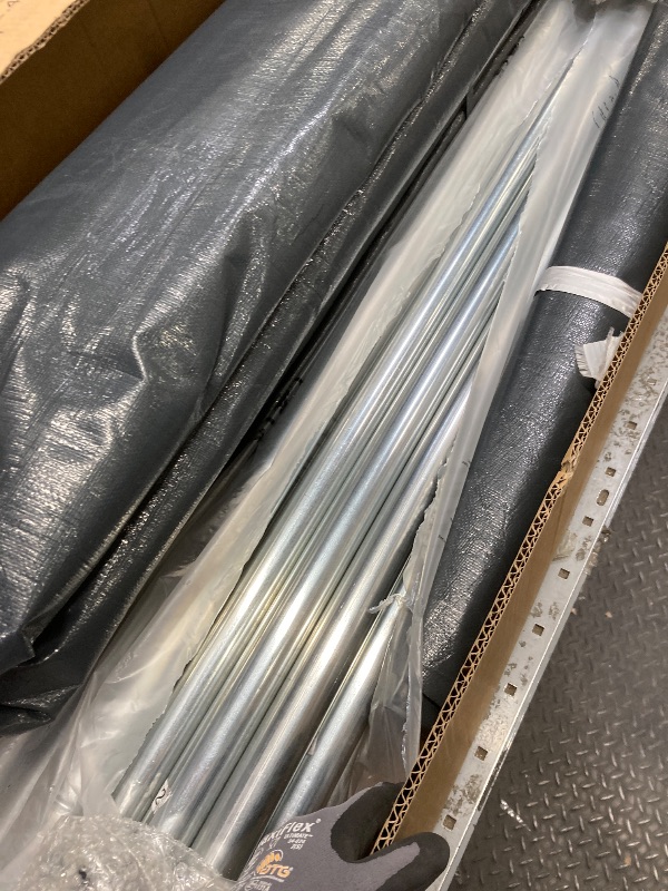 Photo 1 of *HEAVY* Garvee 10 ft x15 ft Outdoor Portable Storage Shed, Waterproof & UV-Resistant Garage Shelter with 2 Roll-Up Zipper Doors, Anti-Snow Carport Tent for Motorcycle, Bike, and Outdoor Equipment, Gray