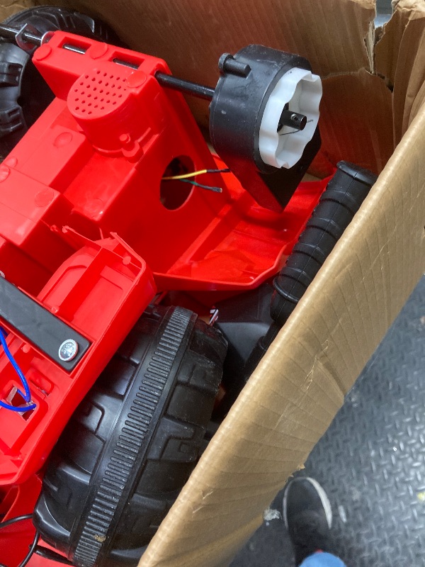 Photo 1 of *Used* Unsure if wheel piece is broken* HOVERMAX 6V Kids Ride-On ATV, Electric Quad with Music, Battery-Powered 4 Wheeler for Toddlers & Children
