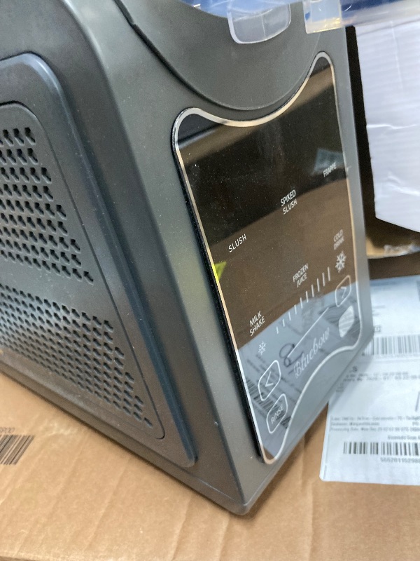 Photo 1 of *Power sticker coming off* *Unsure if it works* Bluebow Slushie Machine for Home, 88oz Vessel Slush Maker with 6 Presets, No Ice Needed, Frozen Drink Maker for Smoothie, Frappe, Milkshakes and More