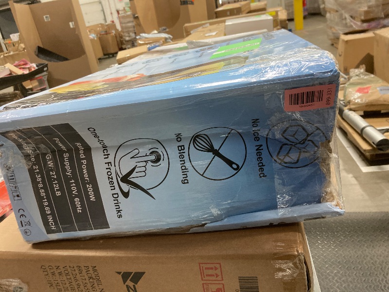 Photo 1 of *Power sticker coming off* *Unsure if it works* Bluebow Slushie Machine for Home, 88oz Vessel Slush Maker with 6 Presets, No Ice Needed, Frozen Drink Maker for Smoothie, Frappe, Milkshakes and More