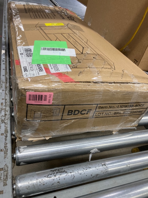 Photo 1 of *Pieces broken* Bestier LED TV Stand for 65"TV,Entertainment Center with PS5 Storage,Media Console Table with Adjustable Storage Shelf-Black Carbon Fiber