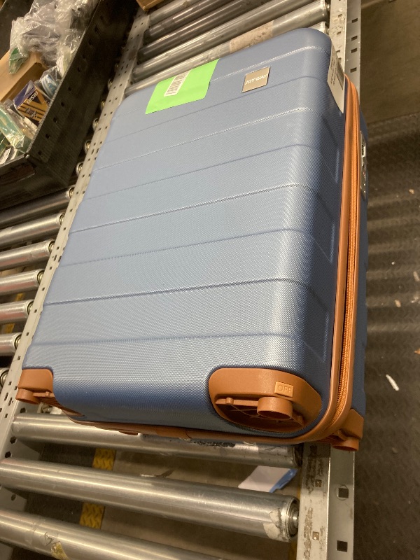 Photo 1 of *Skuffed* Joyway 3-Piece Luggage Set 20-Inch Carry-On Suitcase with Spinner Wheels TSA Lock Travel Duffel Bag and Toiletry Bag Hardside Lightweight Luggage Ice Blue
