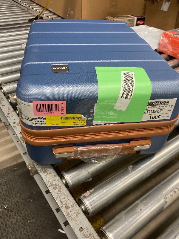 Photo 1 of *Skuffed* Joyway 3-Piece Luggage Set 20-Inch Carry-On Suitcase with Spinner Wheels TSA Lock Travel Duffel Bag and Toiletry Bag Hardside Lightweight Luggage Ice Blue
