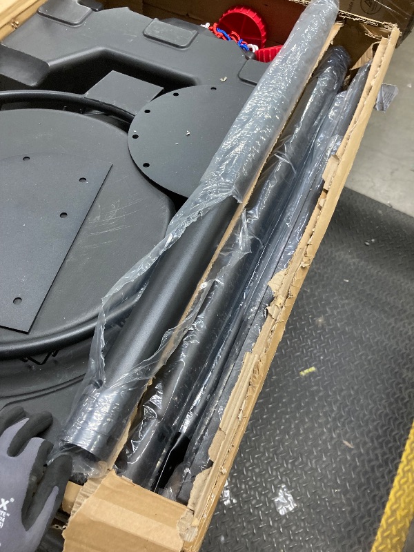 Photo 1 of *Scuffed/Scratches* VIRNAZ 33 in. Portable Basketball Hoop & Goal System for Outdoor Indoor Court 5.5 - 9.5 ft. Easy Height Adjustable with Weight Bag
