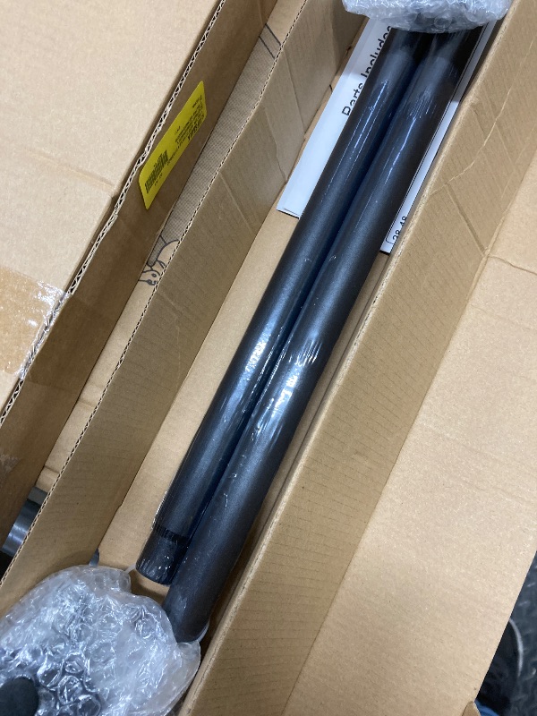 Photo 1 of 1 Inch Industrial Adjustable Curtain Rod for Windows 48 to 86,Indoor/Outdoor Pipe Wrap Around Curtain Rod
