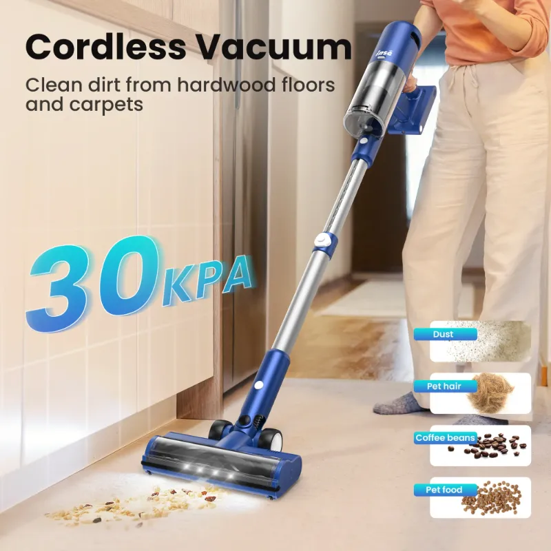 Photo 1 of *Scratches* INSE Lightweight Cordless Vacuum with 30Kpa Powerful Suction & 60 Mins Runtime, Stick Vacuum for Carpet, Tile, Pet Hair, Hardwood Floors
