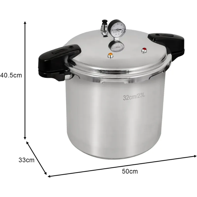 Photo 1 of *Handle may be missing?* UNIFULL 24 Quart/23 Liter Pressure Cooker,Pressure Canner with Pressure Gauge,Pressure Relief Valve - 14 PSI,and Sealing Ring