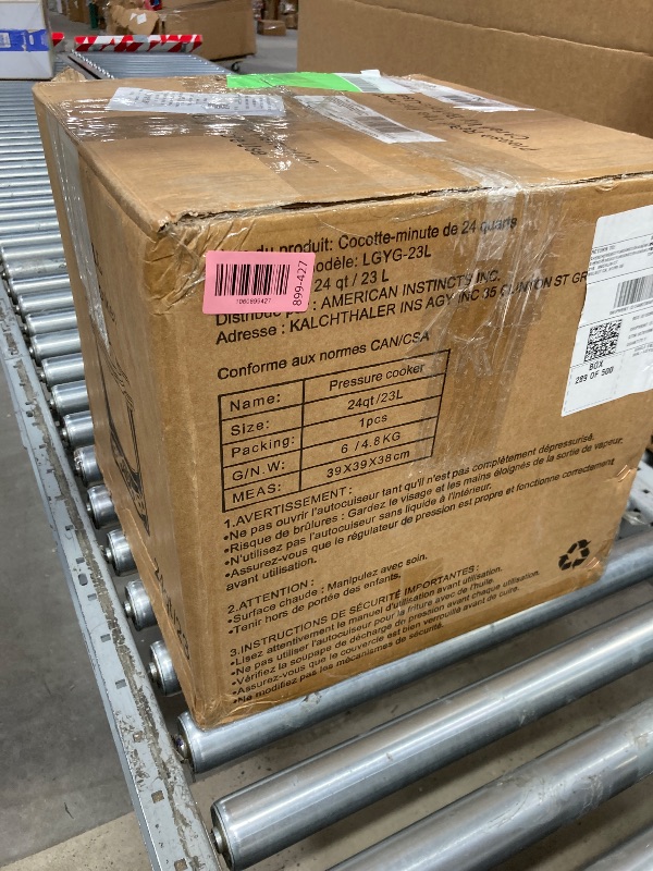 Photo 1 of *Handle may be missing?* UNIFULL 24 Quart/23 Liter Pressure Cooker,Pressure Canner with Pressure Gauge,Pressure Relief Valve - 14 PSI,and Sealing Ring