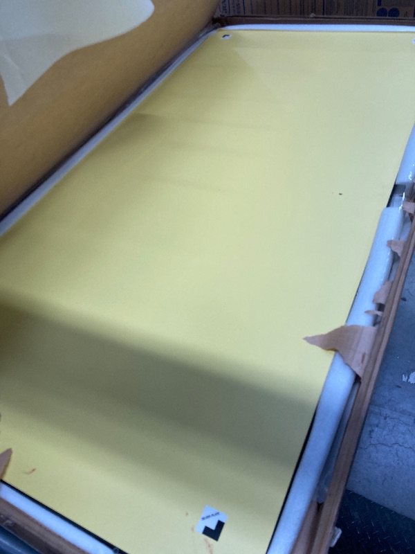 Photo 1 of *HEAVY* *Chipped* Revisable table top in two colors, Red, Yellow