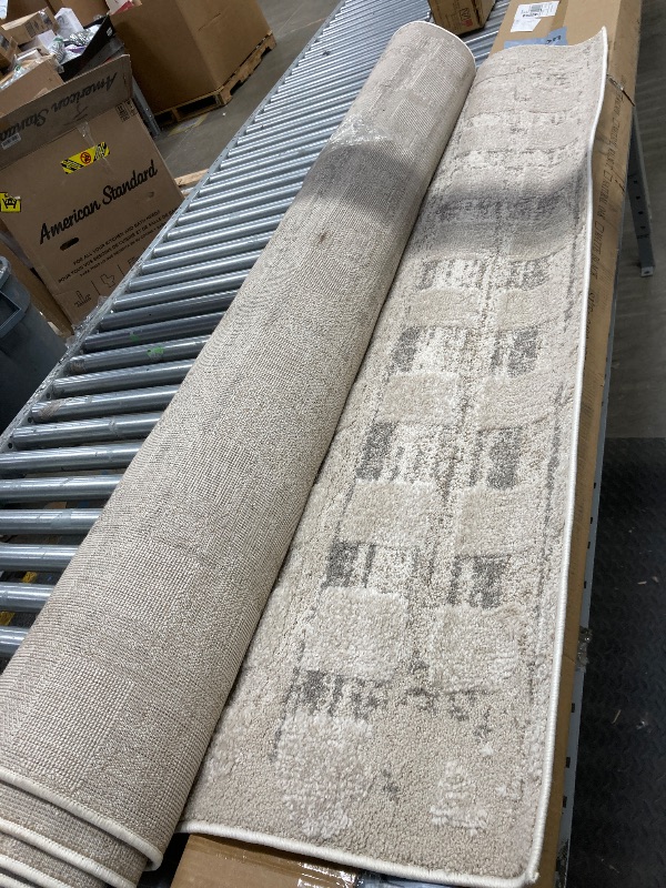 Photo 1 of *Dirty* Area Rug, Grey/Tan