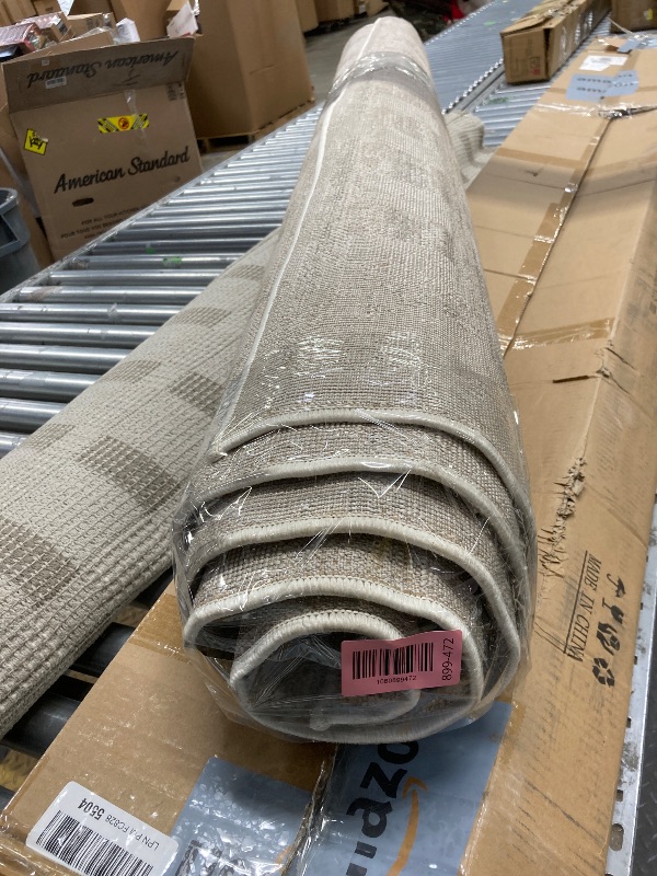 Photo 1 of *Dirty* Area Rug, Grey/Tan