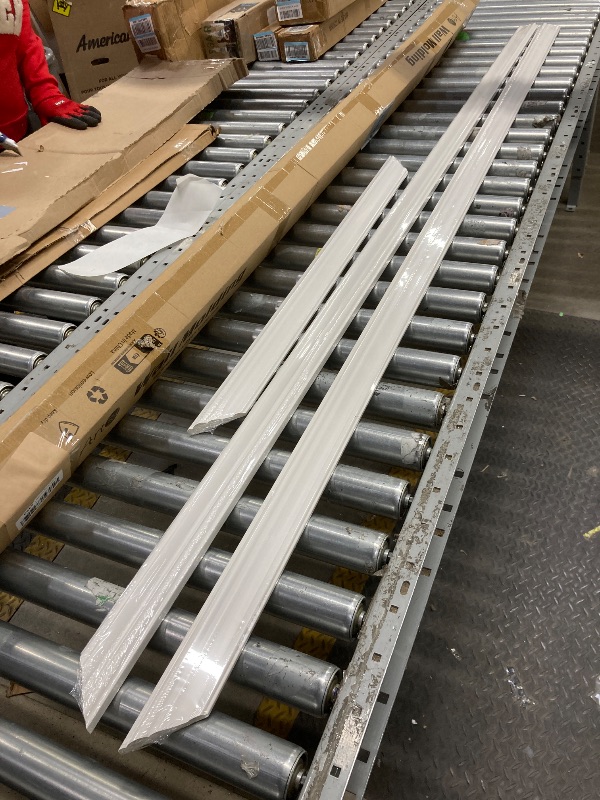Photo 1 of *Unsure if pieces are missing* Art3d Door Frame Trim Kit,Decorative Polyester Door Trim Molding, Maintenance-Free, Seals Out Dirt, Bugs, Wind, Snow, and Water, Suitable for Outdoor and Indoor Use, 80" x 32" x 2" White 3-Piece Set