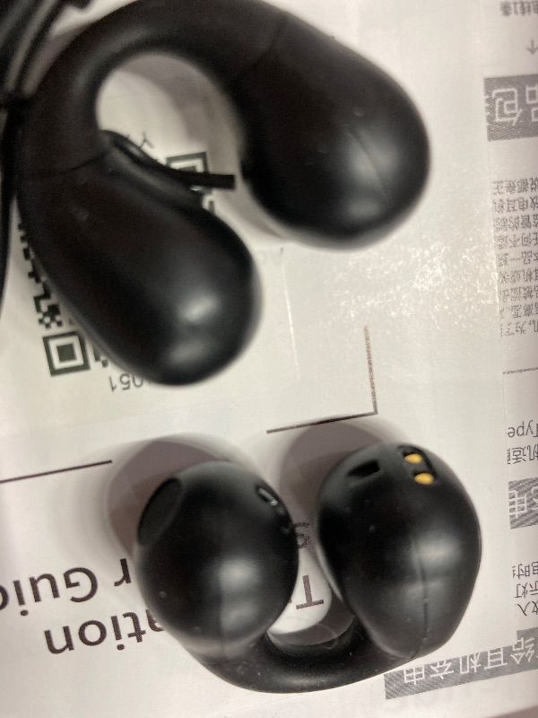 Photo 1 of ***MISSING CHARGING CASE***AI Translation Earbuds Real Time 144 Languages Clip On Earbuds Translator Headphones Audifonos Traductores Inglés Español Bluetooth 60H Playtime Headphones for Travel Business Meeting Learning Black***MISSING CHARGING CASE***