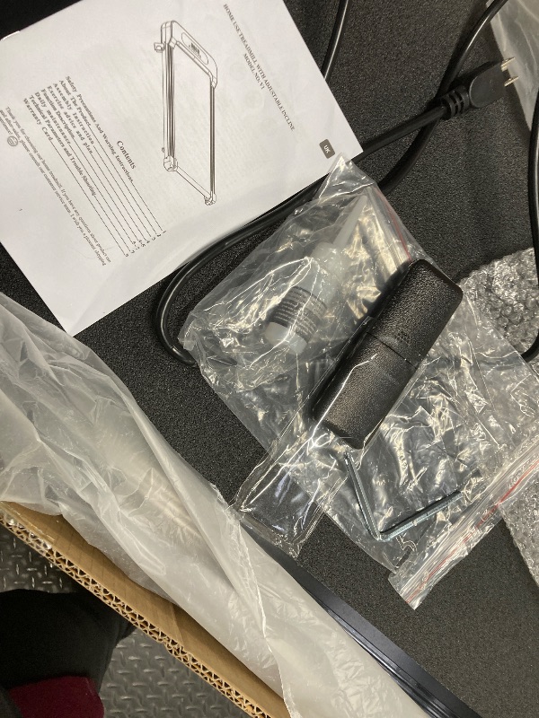 Photo 1 of *May be missing Hardware?* AQUVII Incline Walking Pad, 4 in 1 Under Desk Treadmill with Remote Control and LED Display, Compact Treadmill for Home & Office, Black
