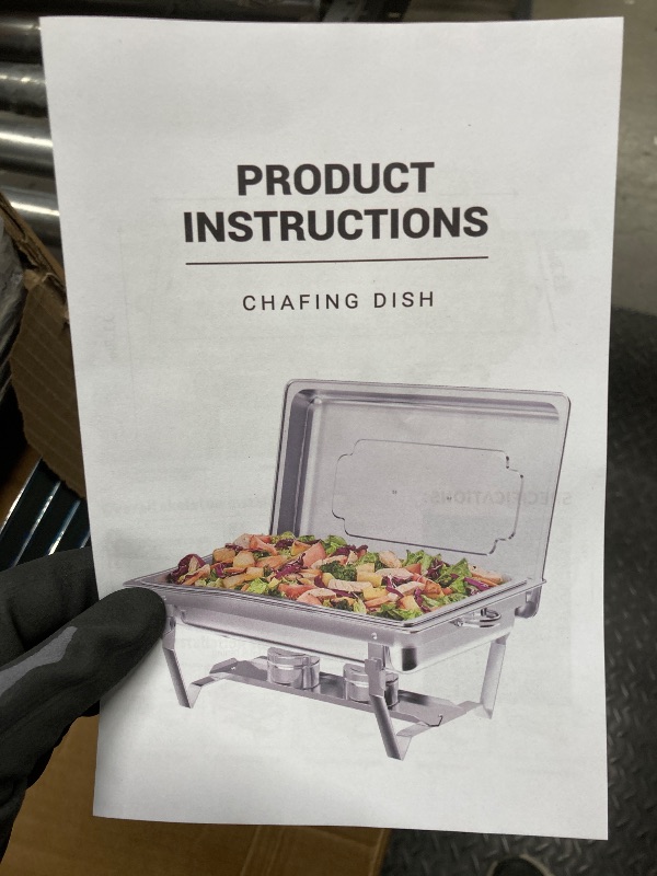 Photo 1 of *HEAVY* Chafing Dish Buffet Set 4 Pack: TINANA 8QT Stainless Steel Chafing Dishes for Buffet, Chafers and Buffet Warmers Sets for Parties, Events, Wedding, Camping, Dinner
