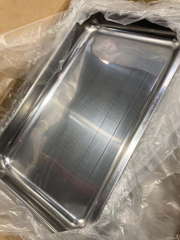 Photo 1 of *HEAVY* Chafing Dish Buffet Set 4 Pack: TINANA 8QT Stainless Steel Chafing Dishes for Buffet, Chafers and Buffet Warmers Sets for Parties, Events, Wedding, Camping, Dinner
