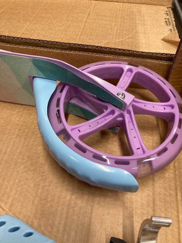 Photo 1 of *Missing cord to test the light up function/ Works otherwise* Beleev Scooter for kids, Blue and purple, Lights up