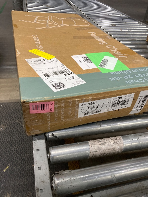 Photo 1 of *Scratched* CONCETTA 2 Pack Folding Chair, Indoor Outdoor Portable Stackable Commercial Leather Padded Seat for Home, Office, Party, Black