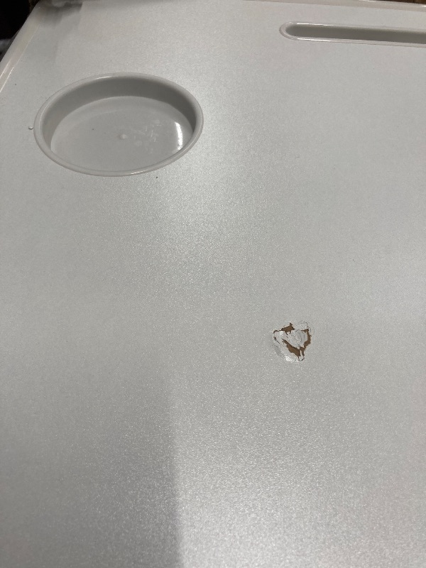 Photo 1 of *Minor damage to top* Livhil Large Lap Desk for Bed | Laptop Table, Portable Lap Desk for Adults, White
