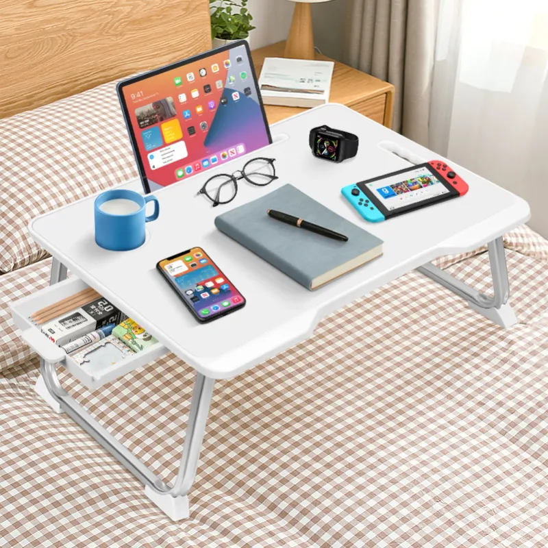 Photo 1 of *Minor damage to top* Livhil Large Lap Desk for Bed | Laptop Table, Portable Lap Desk for Adults, White
