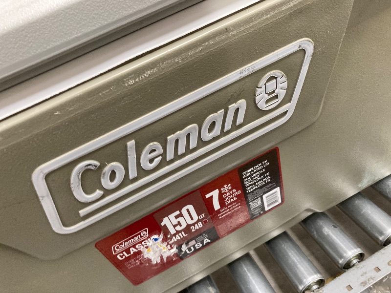 Photo 1 of *Scratched* *Latch broken* Coleman 316 Series 150QT Hard Chest Cooler, Silver Ash