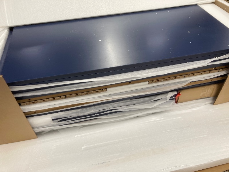 Photo 1 of *HEAVY* Homfa 70.9'' Kitchen Pantry Cabinet with Charging Station and LED Light, 3 Drawers Buffet Storage Cabinet with Glass Doors and Adjustable Shelves, Blue
