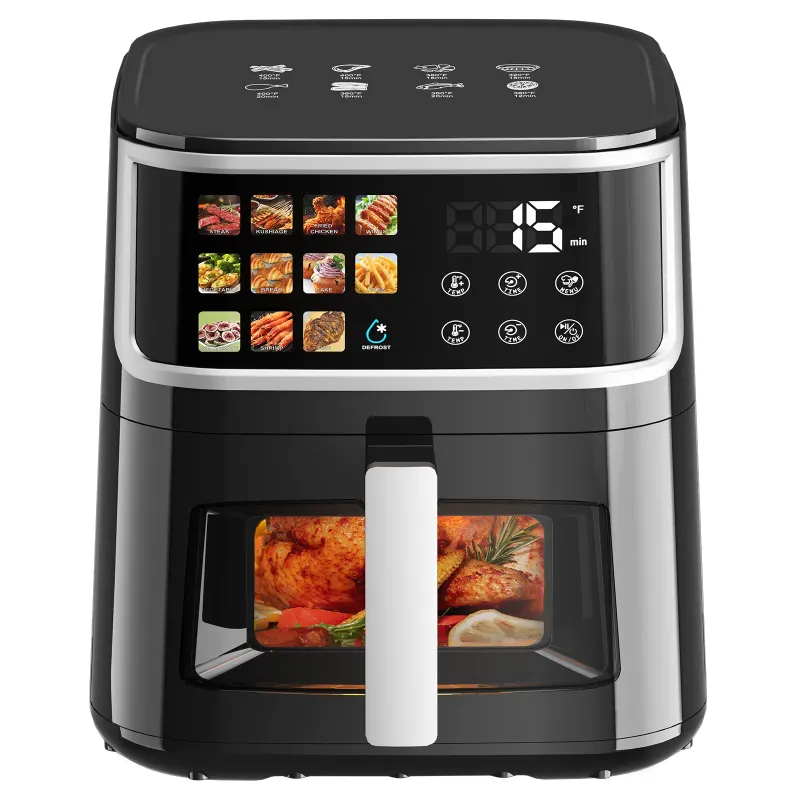 Photo 1 of *Dirty* *Handle may be missing* Air Fryer, LED Digital Color Display with Easy-View Window, 9QT for 4-6 People, 1700W Powerful Heating, Nonstick & Dishwasher Safe Frying Basket, 85% Less Oil

