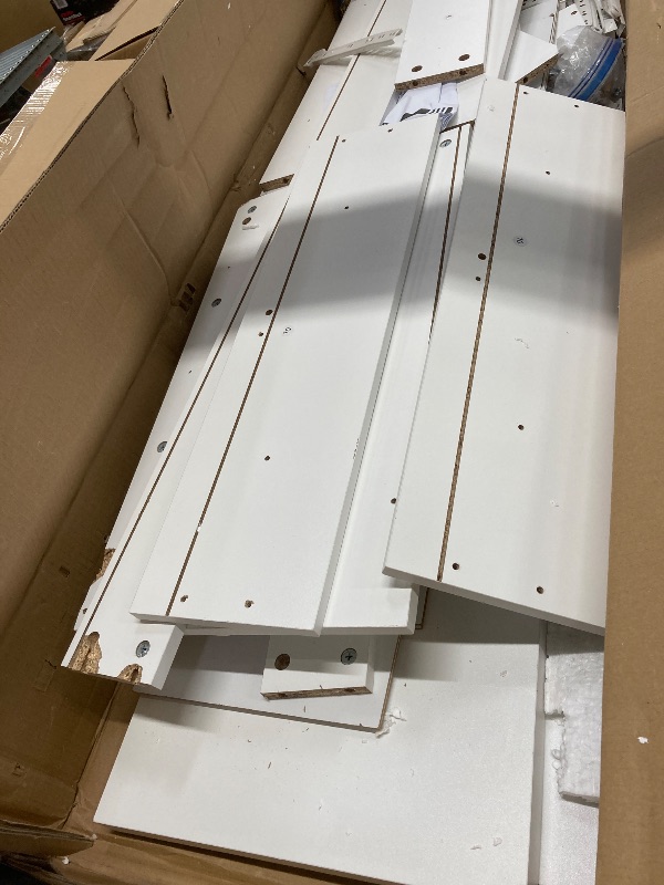 Photo 1 of *Chipped corners* Homall 6 Drawer Wood Dresser Furniture, Double Tier Storage Cabinet for Bedroom & Living Room,White Finish
