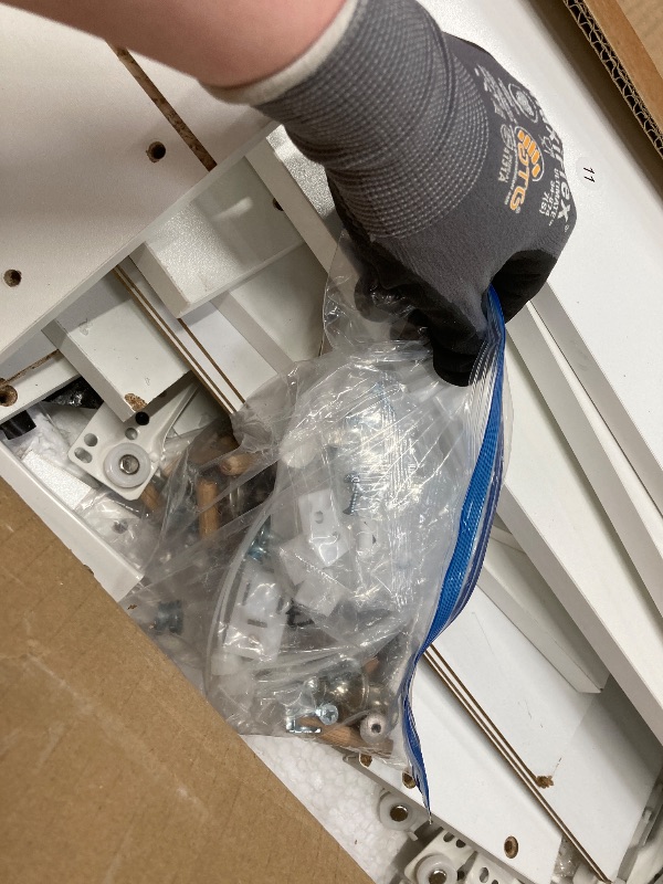 Photo 1 of *Chipped corners* Homall 6 Drawer Wood Dresser Furniture, Double Tier Storage Cabinet for Bedroom & Living Room,White Finish
