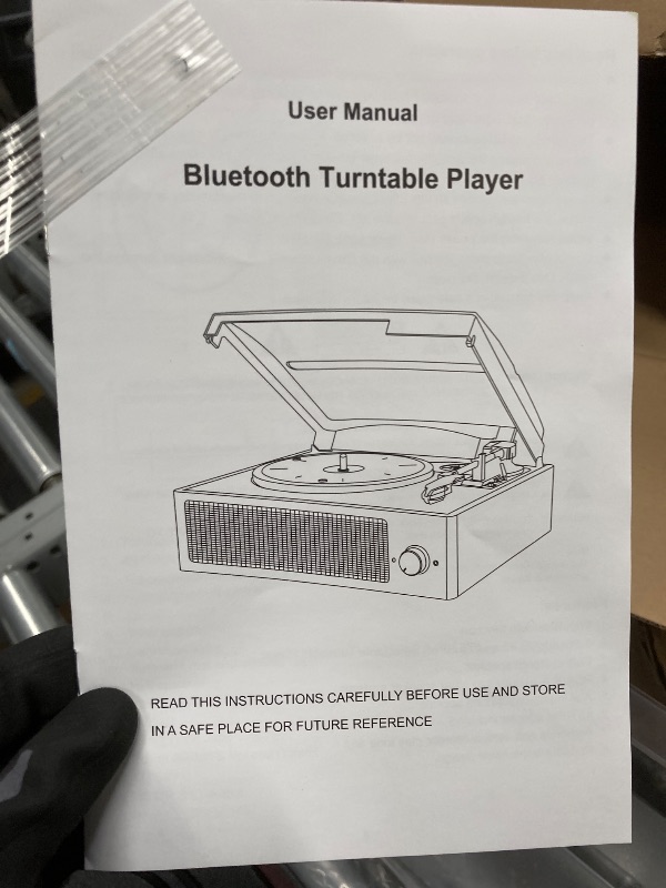 Photo 1 of *Cover piece cracked* Wireless turntable player