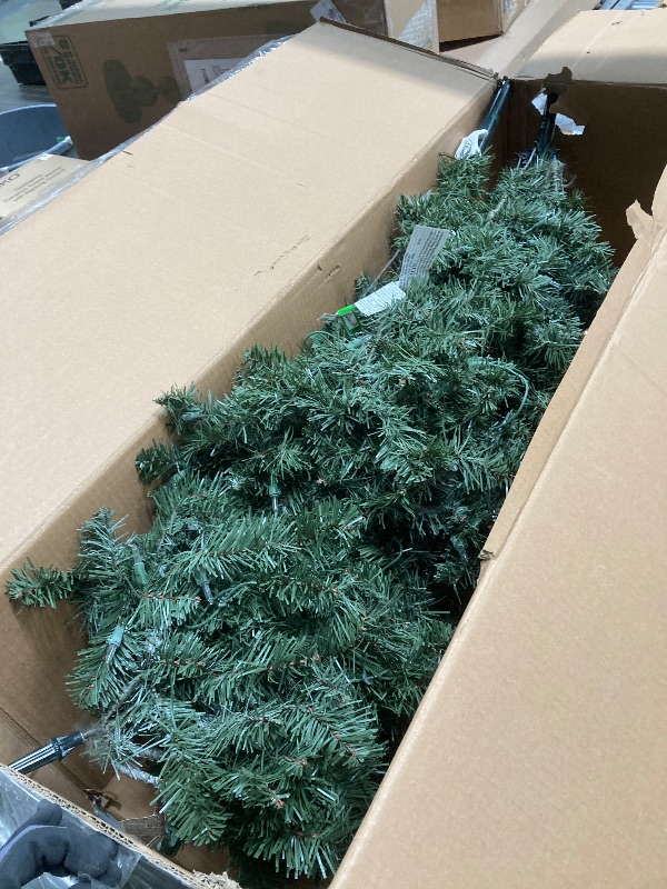 Photo 1 of *LIGHTS DO NOT WORK* * Good as tree still* Christmas Tree, 6.5ft Pre-lit Green Flocked Tree