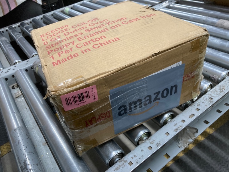 Photo 1 of **LOTS OF CHIPS ON LID*** Lodge Essential Enamel Cast Iron Dutch Oven - Perfect for Bread Baking, Braising, Marinating & Slow Cooking - Features Moisture-Sealing Lid & Dual Handles - Kitchen Essentials - 6 Quarts - Poppy