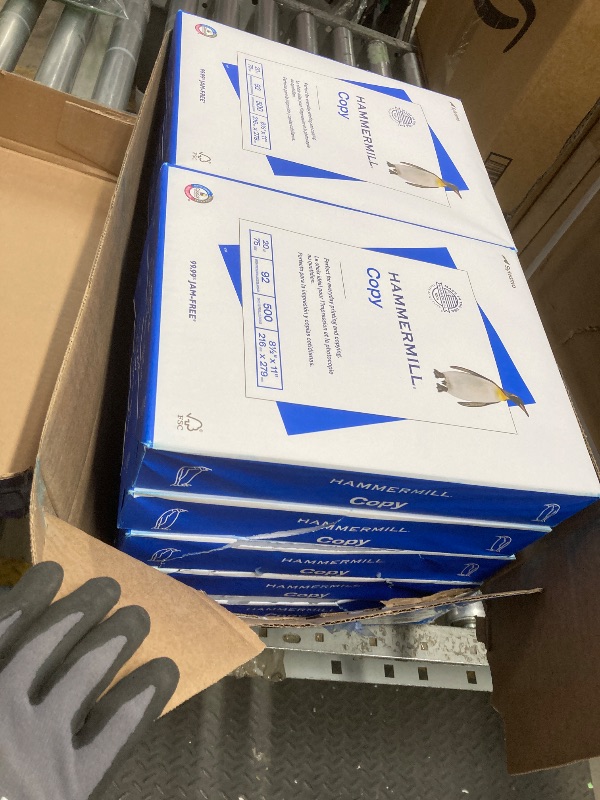 Photo 1 of *HEAVY* Hammermill Printer Paper, 20 lb Copy Paper, 8.5 x 14 - 10 Ream (5,000 Sheets) - 92 Bright, Made in the USA, 105015C