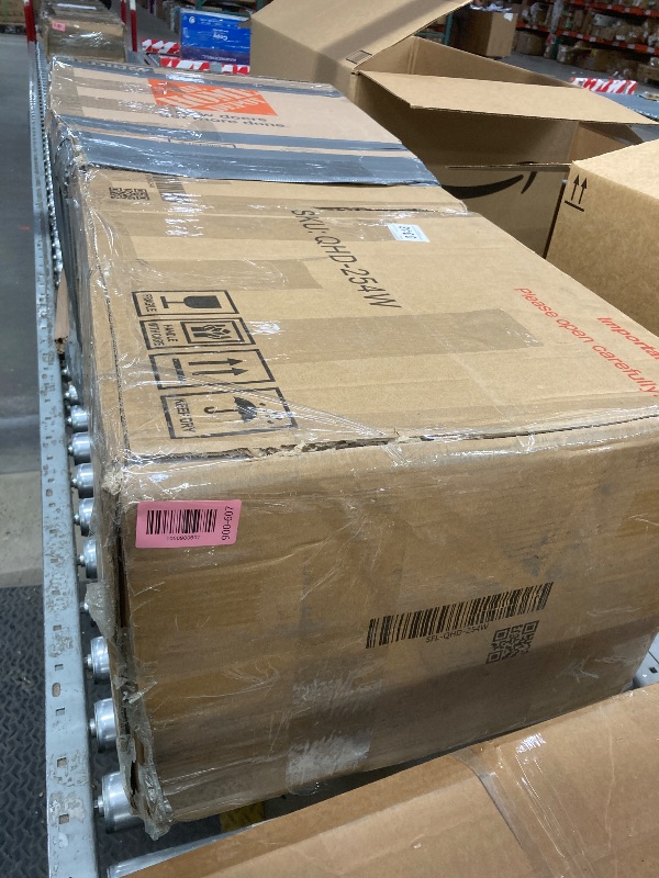 Photo 1 of *Chipped* Decofy 47.2'' Entryway Storage Bench Seat with Sliding Door, Large Shoe Bench with Sturdy Metal Feet & Soft Cushion, Multi-Scene Use for Entrance, Bedroom & Living Room?Walnut?