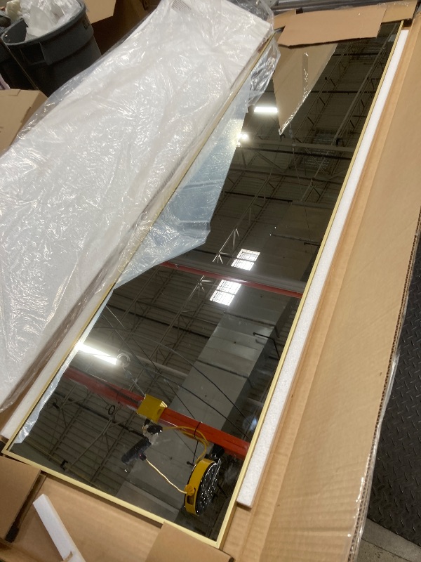 Photo 1 of *Missing hardware?* EDX Full Length Mirror 59"x16" Full Body Mirror Rectangle Free Standing Wall Mounted Leaning Hanging Full body Mirrors, Gold