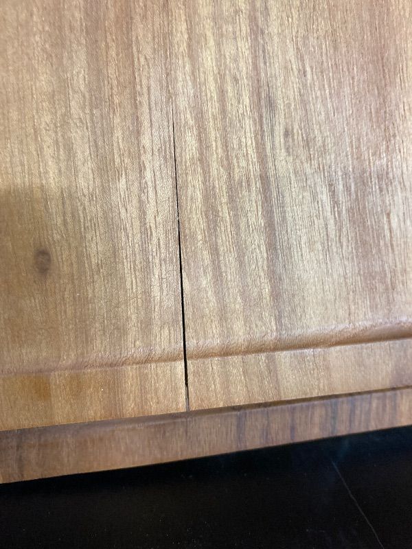 View 4 of ***THE MIDDLE BOARD IS CRACKED AS PICTURED***SMIRLY Wood Cutting Boards for Kitchen Wooden Chopping Board Set Reversible with Deep Juice Grooves Grip Handles, Large Charcuterie Tray, Ideal for Chopping Meat Vegetables Teak Wood, 3Pcs with Holder***THE MID