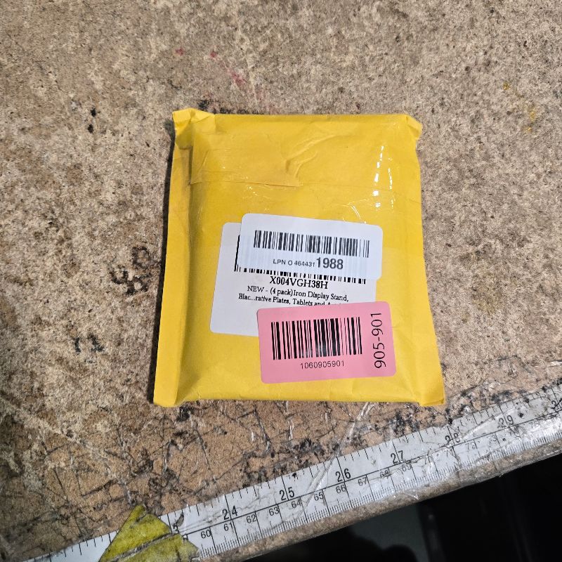 Photo 1 of (4 pack)Iron Display Stand, Black Iron Easel Plate Display Photo Holder Stand, Displays Picture Frames, Decorative Plates, Tablets and Art 4 Inch